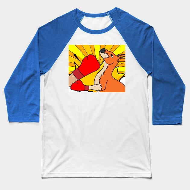 Boxing Glove Boxing Kangaroo Fighting Baseball T-Shirt by flofin